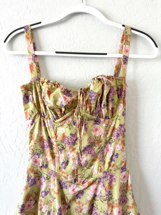 House of CB 'Carmen' Peony Print Bustier Sundress XS New - Picture 3 of 14